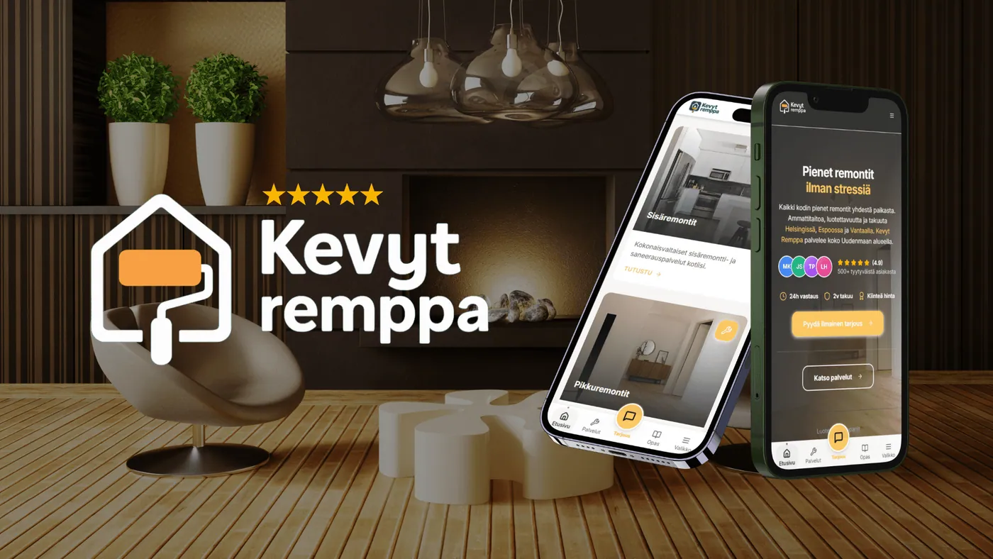 Case Kevyt Remppa: SEO-optimoidut remonttisivut, jotka tuovat liidejä Uudellamaalla